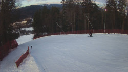 Prostřední část sjezdovky a snowpark