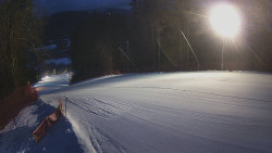 Prostřední část sjezdovky a snowpark