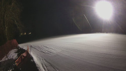 Prostřední část sjezdovky a snowpark