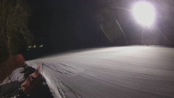 Prostřední část sjezdovky a snowpark