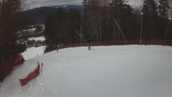 Prostřední část sjezdovky a snowpark