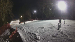 Prostřední část sjezdovky a snowpark