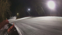 Prostřední část sjezdovky a snowpark