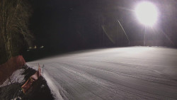 Prostřední část sjezdovky a snowpark