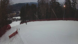 Prostřední část sjezdovky a snowpark