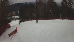 Prostřední část sjezdovky a snowpark