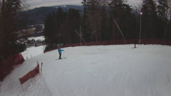 Prostřední část sjezdovky a snowpark