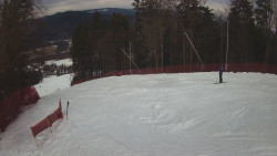 Prostřední část sjezdovky a snowpark
