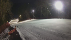 Prostřední část sjezdovky a snowpark