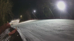 Prostřední část sjezdovky a snowpark