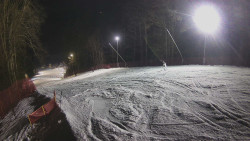 Prostřední část sjezdovky a snowpark
