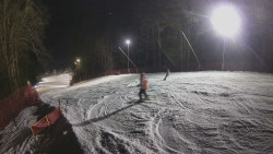 Prostřední část sjezdovky a snowpark