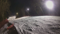 Prostřední část sjezdovky a snowpark