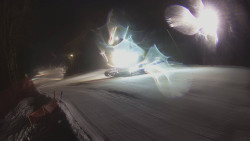 Prostřední část sjezdovky a snowpark