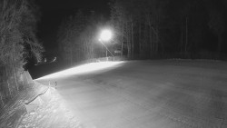 Prostřední část sjezdovky a snowpark
