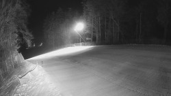 Prostřední část sjezdovky a snowpark