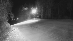 Prostřední část sjezdovky a snowpark