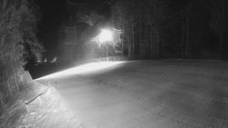 Prostřední část sjezdovky a snowpark