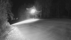 Prostřední část sjezdovky a snowpark