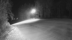 Prostřední část sjezdovky a snowpark