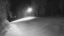 Prostřední část sjezdovky a snowpark