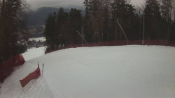Prostřední část sjezdovky a snowpark