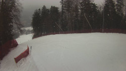 Prostřední část sjezdovky a snowpark