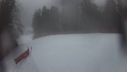 Prostřední část sjezdovky a snowpark