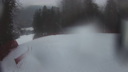 Prostřední část sjezdovky a snowpark