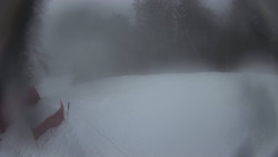 Prostřední část sjezdovky a snowpark