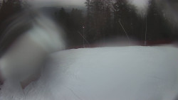 Prostřední část sjezdovky a snowpark