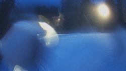 Prostřední část sjezdovky a snowpark