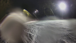 Prostřední část sjezdovky a snowpark