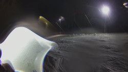 Prostřední část sjezdovky a snowpark