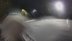 Prostřední část sjezdovky a snowpark