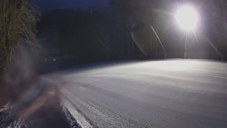 Prostřední část sjezdovky a snowpark