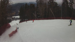 Prostřední část sjezdovky a snowpark