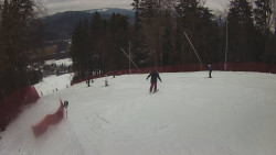 Prostřední část sjezdovky a snowpark