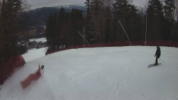 Prostřední část sjezdovky a snowpark