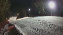 Prostřední část sjezdovky a snowpark