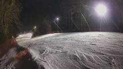 Prostřední část sjezdovky a snowpark