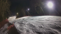 Prostřední část sjezdovky a snowpark