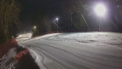 Prostřední část sjezdovky a snowpark