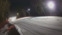 Prostřední část sjezdovky a snowpark