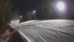 Prostřední část sjezdovky a snowpark