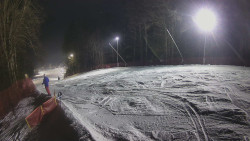 Prostřední část sjezdovky a snowpark