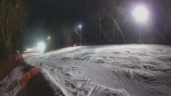 Prostřední část sjezdovky a snowpark
