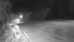 Prostřední část sjezdovky a snowpark