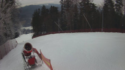 Prostřední část sjezdovky a snowpark