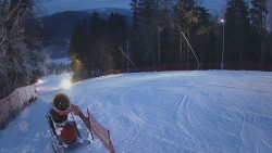 Prostřední část sjezdovky a snowpark